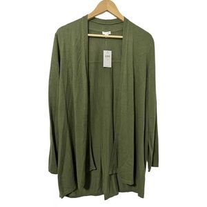 Elegant Olive Women's Draped Cardigan